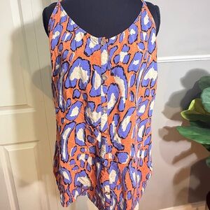 CAbi Orange and Purple Camisole Top
